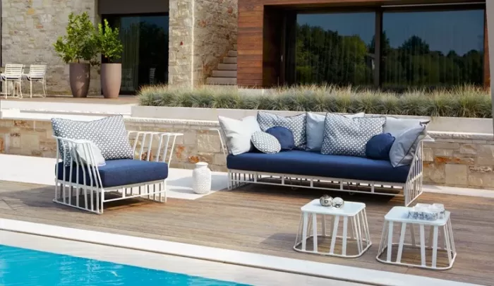 ROBERTI sofa ogrodowa włoska HAMPTONS GRAPHICS