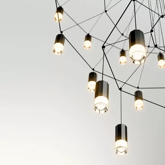VIBIA włoska lampa wisząca WIREFLOW