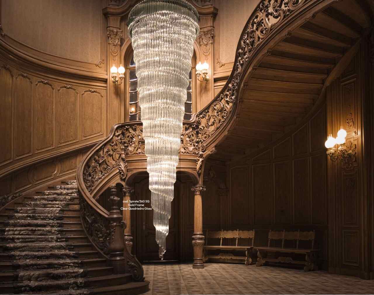NOVARESI włoska lampa wisząca SPIRALE